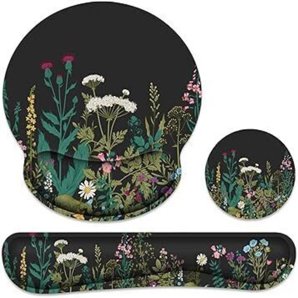 Ergonomic Mouse Pad With Wrist Rest And Keyboard Wrist Rest, Memory Foam Wrist